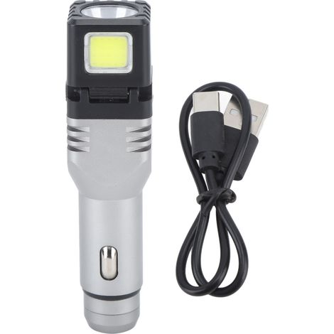 Wiederaufladbare Autotaschenlampe, zwei Lichtquellen, superhell, mini und tragbar, Notfalltaschenlampe mit nur einer Ladung. (1/5)