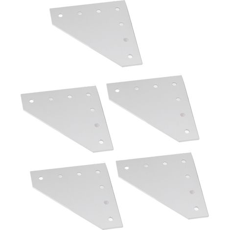 5-teiliger 90°-Befestigungswinkel aus Aluminium 6063, 7-Loch-Flachverbindungsplatte für 3030L-Profil (1/5)