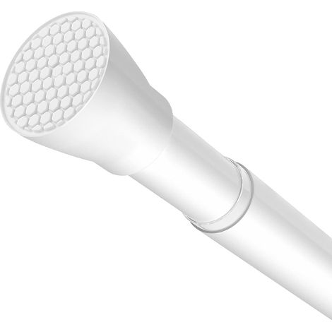 Tringle à rideau de douche blanche de 114 à 190 cm – Tringle à rideau de douche antidérapante – Tringle de tension réglable pour fenêtre, placard, cuisine – Sans perçage (1/5)