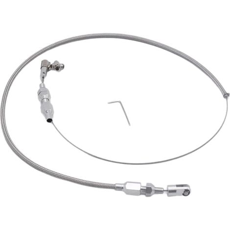Câble d'accélérateur tressé de 61 cm, câble de commande en acier inoxydable pour partie moto vélo (1/5)