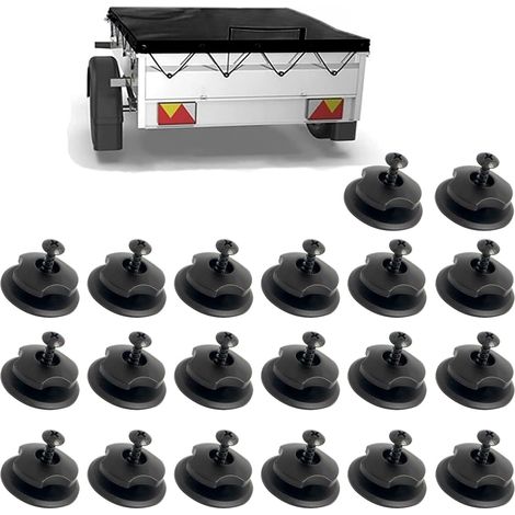 Accessoires de remorque - Lot de 20 crochets de fixation durables pour bâches (1/5)