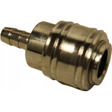 Geko Schnellkupplung 8mm aus vernickeltem Messing (1/2)