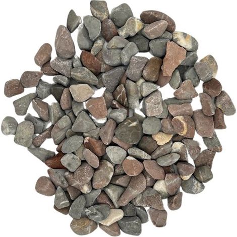 BIG BAG de +/- 1000 Kg Galet de Marbre Chocolat Gris Anthracite et Rouge Ø 8/12 mm - Livraison PREMIUM (1/4)