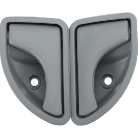 Lntyq Poignée de porte intérieure avant gauche et droite compatible avec Re-nault Kangoo I 1997-2007 Twingo I 1993-2007 - Type A Gris à gauche et à droite (1/5)