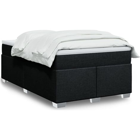 Boxspringbett mit Matratze Schwarz 120x190 cm Stoff