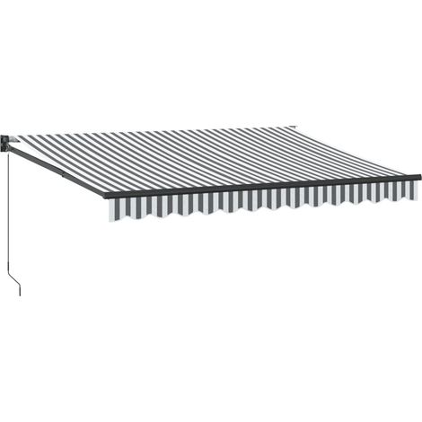 Maison Exclusive - Markise Einziehbar Anthrazit & Weiß 3,5x2,5 m
