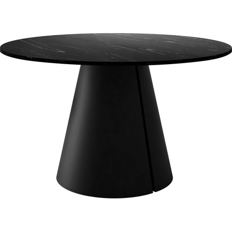 Mesa Oswego 167, Mármol negro, 76x0x0cm, Alargamiento, Aglomerado laminado, Metal