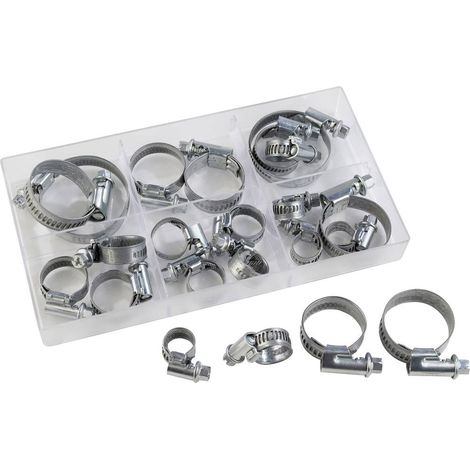 Assortiment de colliers de serrage 10295 18 pièces