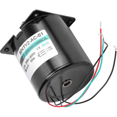 AC-Synchronmotor mit Kondensatorhalterung, CW/CCW, hohes Drehmoment, niedrige Drehzahl, 60 W, XD80KTYZ, 50 U/min, AC 220 V (1/5)