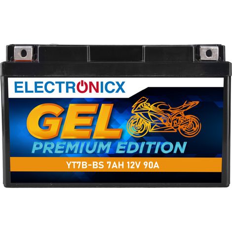 Electronicx YT7B-BS GEL Motorradbatterie 12V 7Ah 90A/EN - Wartungsfrei, Auslaufsicher, Langlebig - Premium Batterie 12V Wartungsfrei - Versand DE (1/5)