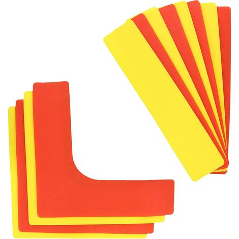Marqueur De Ligne - Lot De 12 - Pour Terrain De Tennis Pickleball Basketball - Enfants - Rouge Jaune (1/5)