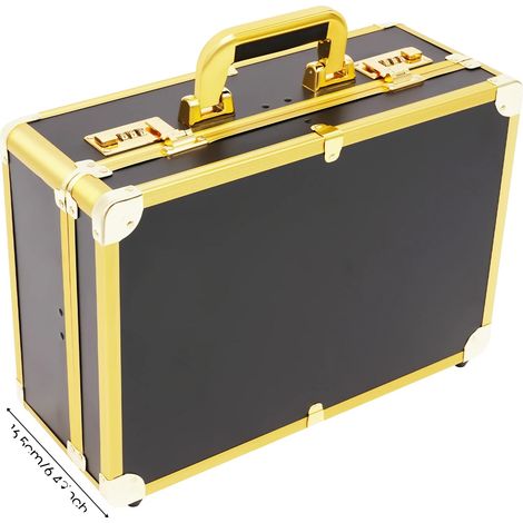 Armario de peluquería, almacenamiento organizado, diseño duradero, color dorado. (1/2)
