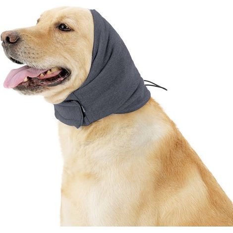 Protection antibruit pour Chiens - Cache-oreilles pour Chiens - Cache-oreilles pour chiens - Cagoule pour animaux - Cache-oreilles pour chiens - M - Tour de tête 35-48 cm - Gris - Polyester (1/5)