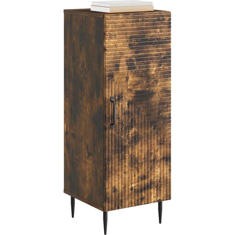 Sideboard/Anrichte/Buffet Geräucherte Eiche 33 x 34,5 x 89,5 cm Holzwerkstoff LXWW777603 (1/5)