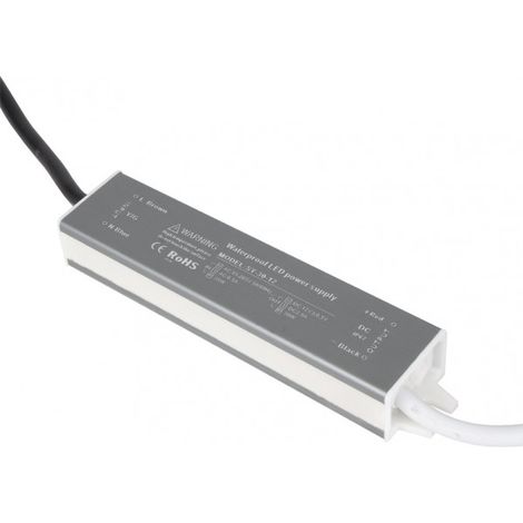 Transformateur étanche 30w 12v ip68 2x3x14 cm