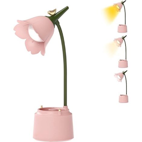 Lampada da scrivania a LED dimmerabile con portapenne, 3 colori di luce, lampada da lettura, lampada da tavolo, lampada da comodino, lampada da scrivania a LED, lampada da lettura da terra (1/5)