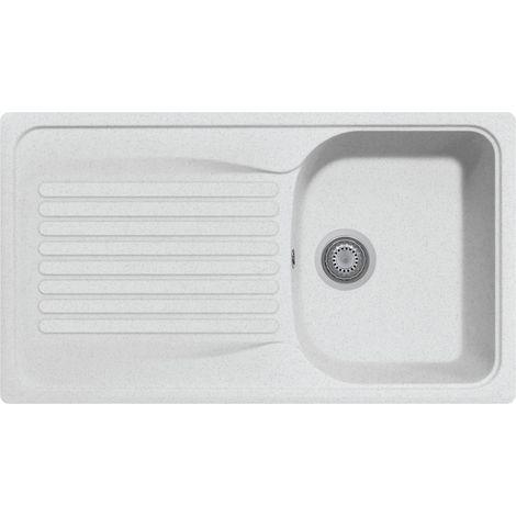Lavello composito cucina Plados HR0861 una vasca - UG90 Bianco Opale