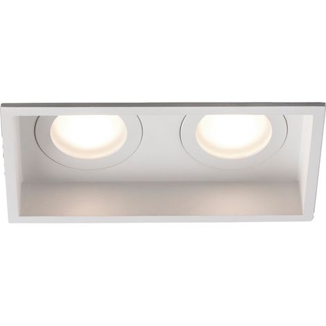 HYDE SQ 2L Empotrable blanco cuadrado