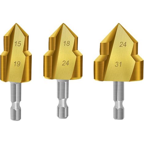 Foret étagé à queue hexagonale PPR pour outils électriques et de plomberie : remplacement polyvalent, installation et réparations, 20 mm, 25 mm et 32 mm (1/5)