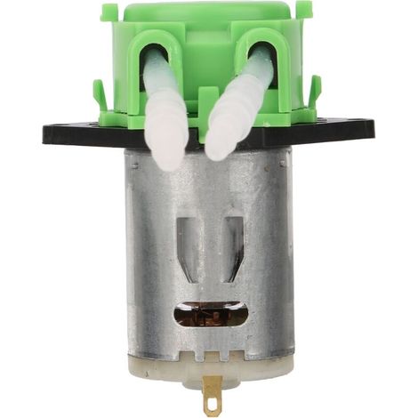Pompa dosatrice peristaltica fai-da-te da 12 V 3,5 mm con testina per acquario, laboratorio e analisi chimiche (verde) -Crezuo