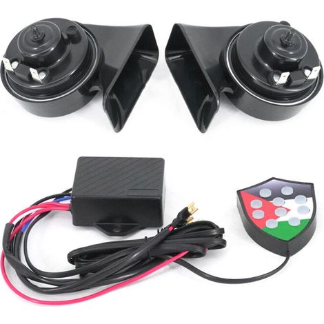 Kit de remplacement pour klaxon électronique musical étanche 12 V,  avec contrôleur, régulateur et moniteur. Sirène électrique d'alarme