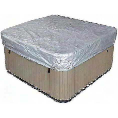 Housse de Spa Carrée Imperméable en Polyester, Couverture de Jacuzzi Extérieur, Protection Piscine à Remous, Housse Ronde Carénage GX20241211364 (1/4)