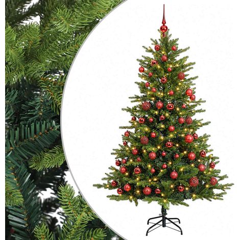 Albero di Natale artificiale con palline 210 cm 300 LED (1/5)