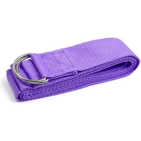 Yoga-Sänger, violett aus Baumwolle, 1,8 m, Boucles-Métalliques, für Übungen, Körperhaltungen und Übungen (1/3)
