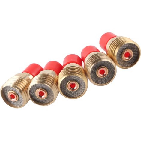 5 pièces corps de collet à lentille gazeuse 45V44 2,4mm 3/32" pour torche de soudage TIG WP-9/20/25 (1/5)