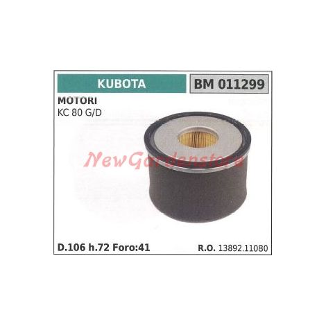 Luftfilter KUBOTA Motor KC 80 G/D 011299