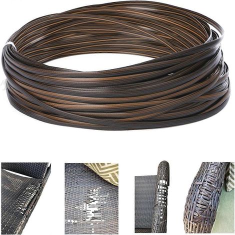 Fournitures de réparation pour tressage en plastique de 120 pieds, rayures de couleurs assorties pour patio (1/5)