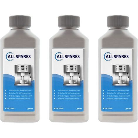Descalcificador universal AllSpares (3 x 250 ml) para cafeteras compatibles con Saeco/Philips CA6700 y Gaggia 21001681 (1/5)