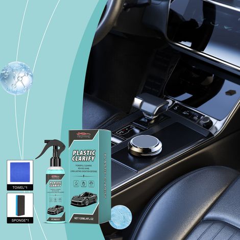 Car Plastic Refurbishing Spray, Car Care Cleaning and Refurbishing, Brightening and Crystal Coating Agent - 120ml Set