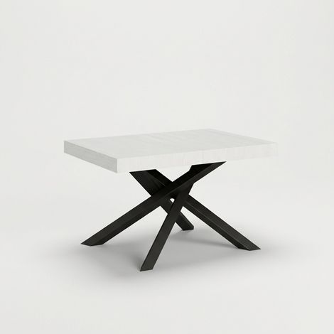Mesa de comedor extensible 90 x 130 - 234 cm diseño moderno blanco Volantis (1/4)