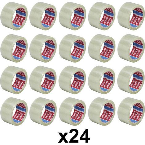Lot de 24 rubans emballage adhésif transparent Tesa 66m x 50mm