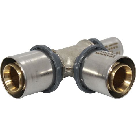 Raccord multicouche à sertir TH - Té inégal Ø26x3,0 - Ø26x3,0 - Ø16x2,0 - Arcanaute (1/5)