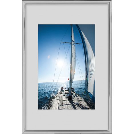 Cadre photo en plastique - Erica - 30 x 45 cm - Argent - Livraison gratuite (1/2)