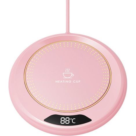 (Rose) Chauffe Tasse, Chauffe Tasses USB avec 3 Réglages de Température, Réchauffe Tasse à Café, Chauffe Tasse à Café, Chauffe Bougie Intelligent Chauffe Boisson Électrique pour Café Thé Lait Bougies (1/5)