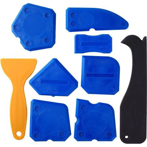 Outil De Retrait De Silicone - Kit De Réparation De Joint Carrelage - Buse De Calfeutrage Et Lisseur De Joint - 8 Pièces (1/5)