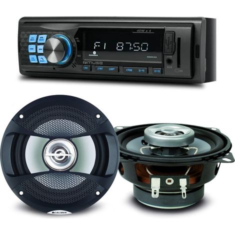 Pack sono voiture Autoradio Muse M-195 BT 160 Watts + 2 haut parleurs 10cm 80W