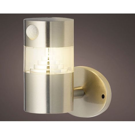 LED Solar Wandleuchte m.BWM L12,20-W11-H16cm-8L,edelstahl (1/3)
