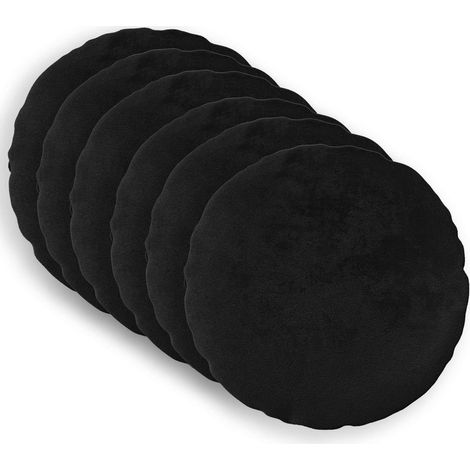 Kissenbezug 6 pcs HEERLEN Schwarz Ø 40 cm Flanell vidaXL (1/5)