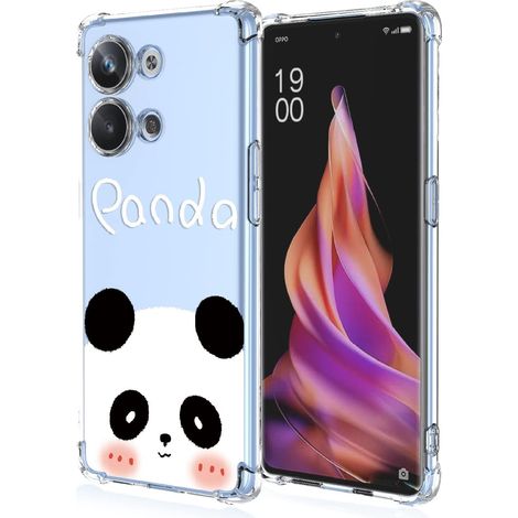 CUSTODIA PER OPPO RENO9 PRO TRASPARENTE PANDA CARINO DOLCE RESISTENTE (1/5)
