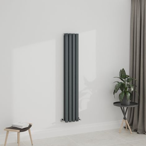 WarmeHaus Anthracite 1600x270mm Radiator Double Grey Flat Panel (1/5)