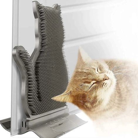 Brosse de massage autonettoyante pour chats, outil de massage pour chats, élimine les poils morts et garde les animaux confortables et occupés. (1/5)