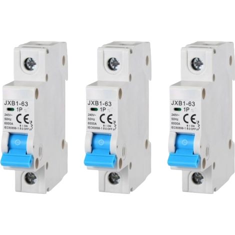 gloca Interruttore Magnetotermico 1P 220V-6KA (25 Ampere, 3) (1/4)