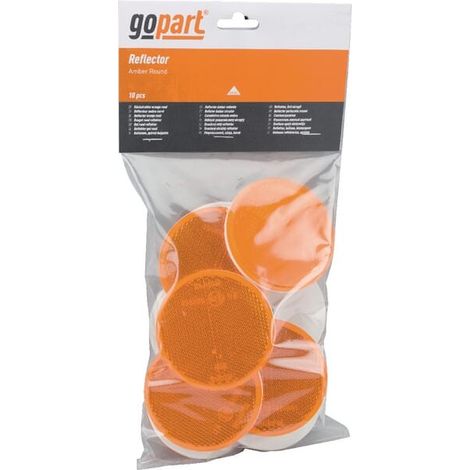 Catadioptre rond orange diamètre 75mm tige filetée GOPART LA75020 (1/3)