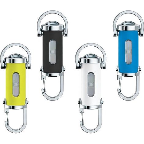 Longziming - Mini lampe torche LED - Lampe porte-clés - Éclairage portable - Rechargeable par USB - Matériau en aluminium - Étanche - Utilisation simple et polyvalente - Lot de 4 (1/5)