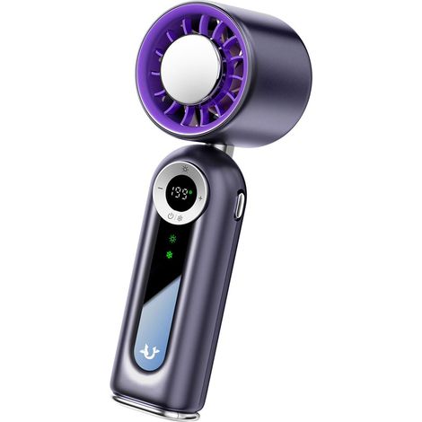 Ventilateur portable rechargeable 4000 mAh ABS pliable camping bureau rapide froid multiple vitesses gris (1/5)