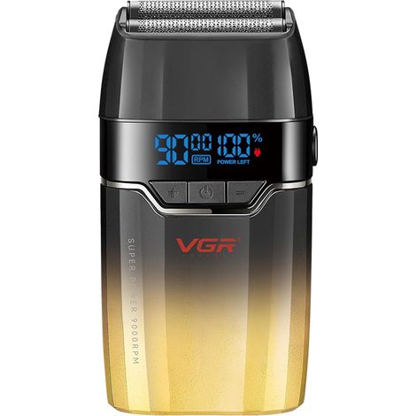 Rasoir électrique pour homme – 9 000 tr/min – Batterie sans fil rechargeable USB-C de 150 minutes – Rasoir de barbier professionnel pour homme – Machine à raser pour barbe, visage, tête chauve (1/5)